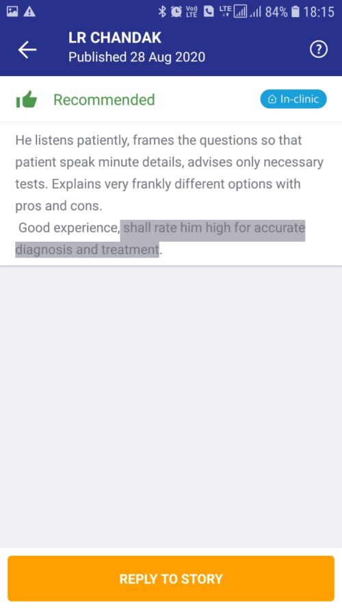 Patient Feedback | Dr. Abhishek Patil