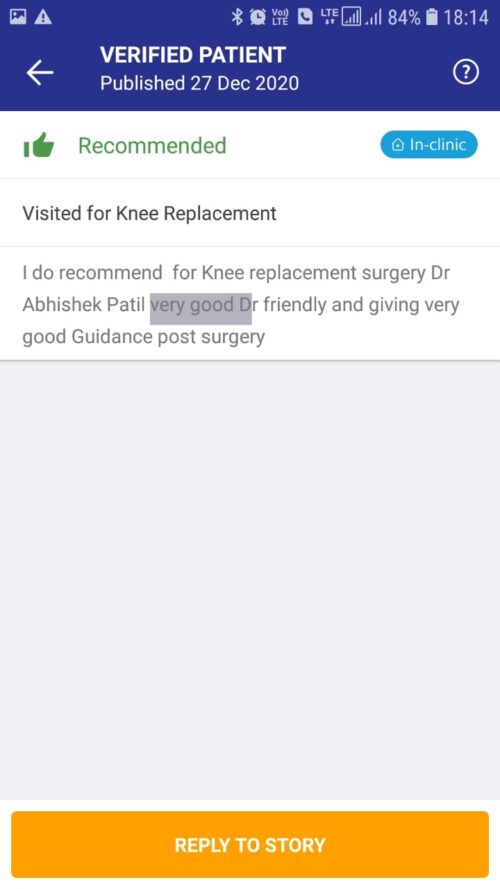 Patient Feedback | Dr. Abhishek Patil