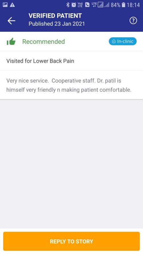 Patient Feedback | Dr. Abhishek Patil