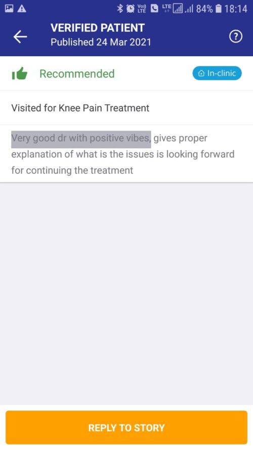 Patient Feedback | Dr. Abhishek Patil