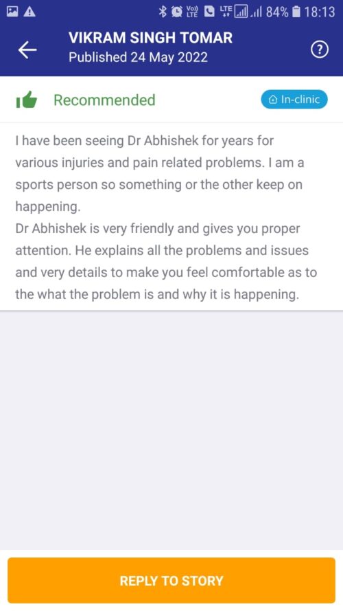 Patient Feedback | Dr. Abhishek Patil