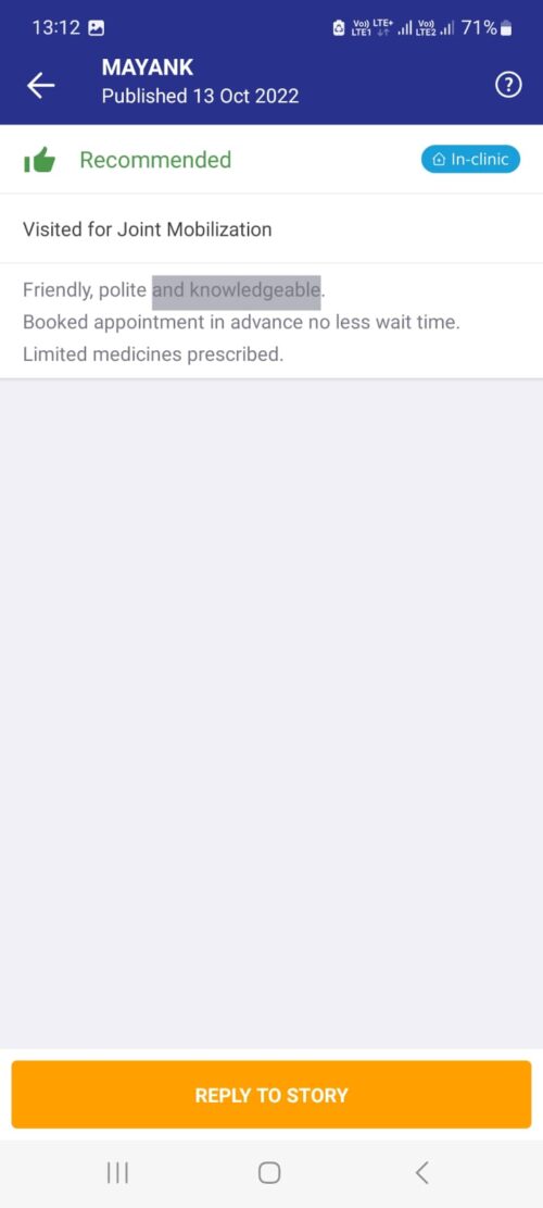 Patient Feedback | Dr. Abhishek Patil