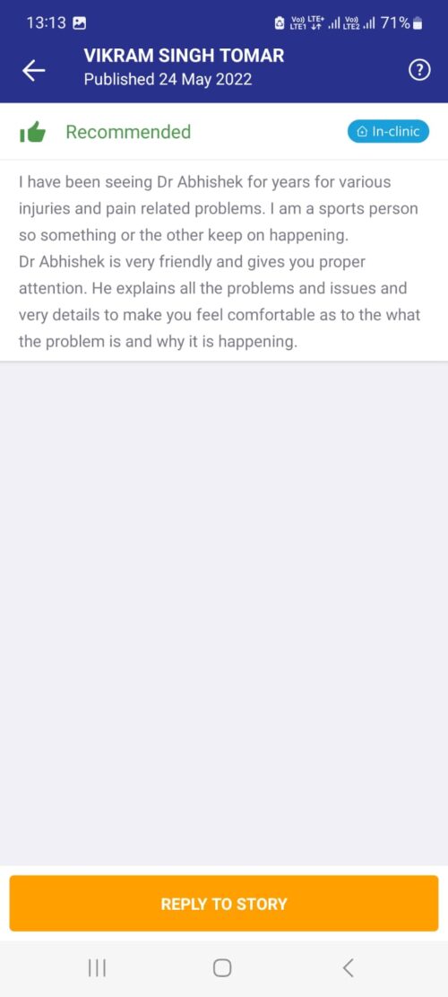 Patient Feedback | Dr. Abhishek Patil