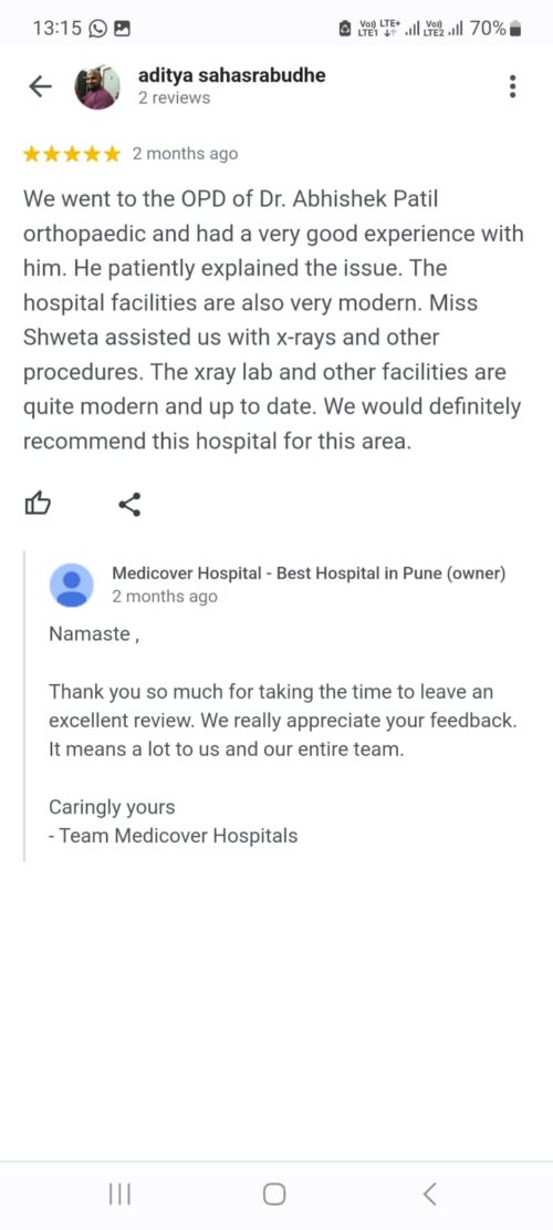 Patient Feedback | Dr. Abhishek Patil